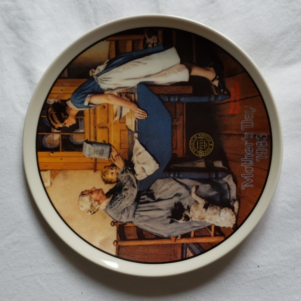 Norman Rockwell Plate, "ADD TWO CUPS AND A MEASURE OF LOVE"